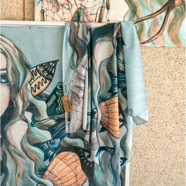 Pañuelo art to wear firmado por Sómnica